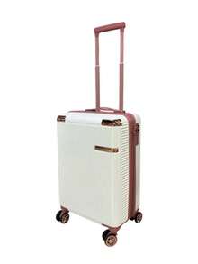 Carry-On Suitcase For Domestic And International Travel, 4 Double Wheels, 360° Rotating Lock, Built-In Padlock - trắng - Xem 9