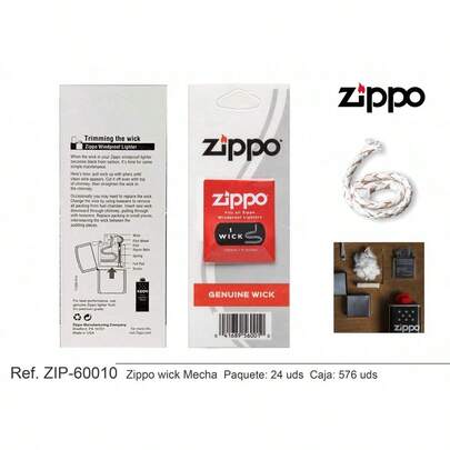 Mecha de Repuesto para Encendedor Tipo Zippo, Algodón de Alta Absorción, Llama Uniforme, Encendido Estable, Repuesto Duradero, Fácil Instalación, Mantenimiento, Uso Diario