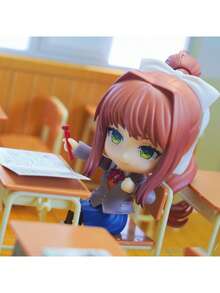 Figuras articuladas posables del club de literatura Doki Doki!, modelos de personajes de anime adorables para decoración de escritorio, de aproximadamente 10 CM de altura, incluye las figuras de Monika, Sayori, Natsuki y Yuri - Multicolor - Ver 11