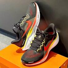 Nike 男子AIR ZOOM PEGASUS 41飛馬運動公路跑鞋 - 黑色/紅色/橙色 - 查看 3
