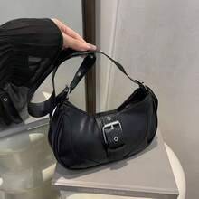 Women's Multipurpose Crossbody Shoulder Bag, Stylish, Elegant, Retro, Adjustable Strap - màu đen - Xem 2