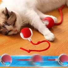 Interactive Cat Ball Toy, Automatic Rolling Ball With Tail, Rechargeable Smart Interactive Pet Toy, Smart Cat Mouse - Multicolor - View 1