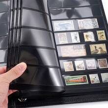 OUR ADVENTURE BOOK 10-Page Stamp Album, Transparent PVC Loose-Leaf Album For Stamps, 9-Ring System, Blank Grid Pages (Can Be Added For Stamp Storage), Suitable For Philatelic Enthusiasts. Cover Not Included. - 黑色 - 查看 6