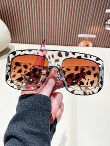 1pc Fashionable Oversized Black Y2K Style Glasses, Suitable For Beach Vacation And Back To School Outfits - Style 1 - View 3