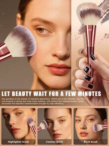 13件套/1件全套化妆刷套装，包含12支柔软的化妆刷——例如透明散粉刷、腮红刷、轮廓刷、高光刷、粉底刷、鼻影刷、眼影刷、眉刷、唇刷和细节刷——以及1个刷子清洁碗；非常适合初学者、专业化妆师和美容爱好者。 - 酒紅色 - 查看 2