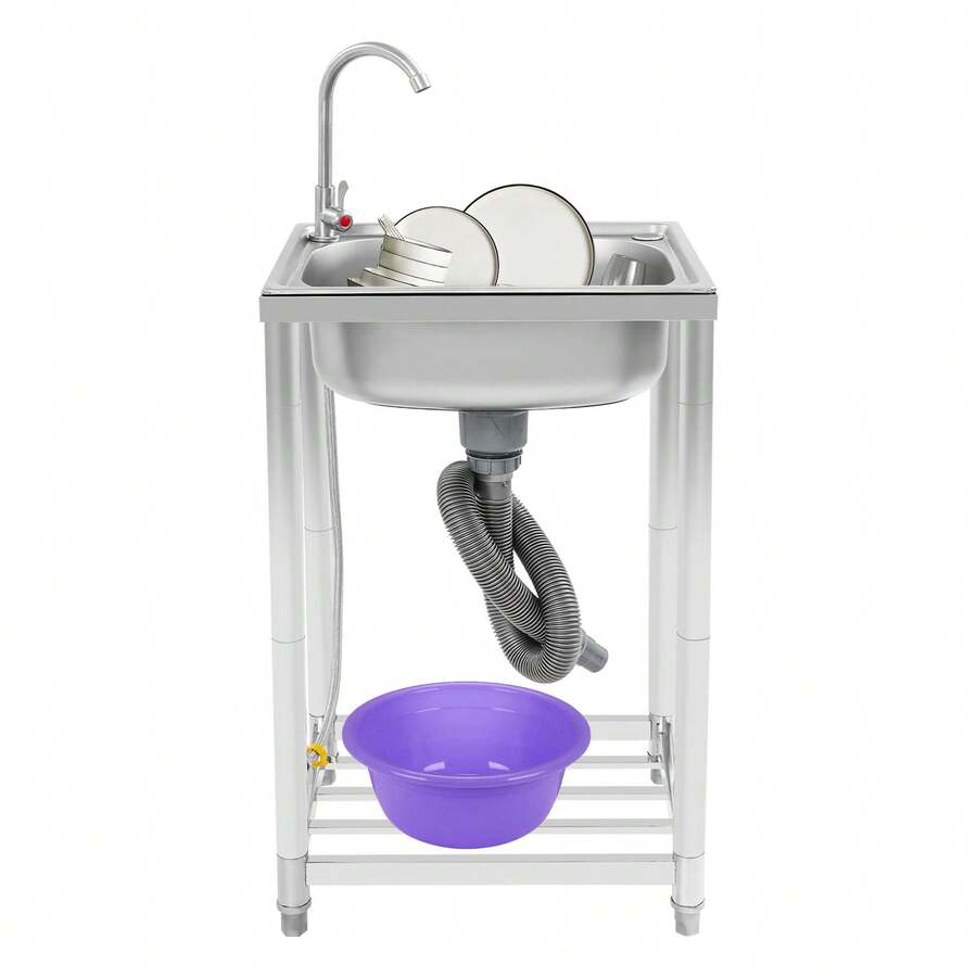 YUNRUX Kitchen Sinks - Silver - View 1