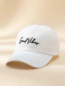 1pc Men's Embroidered "Goodvibes" Baseball Cap, Streetwear Casual Hat For Spring/Autumn Outdoor, Travel, Beach Vacation,Summer - Baseball Cap - View 15