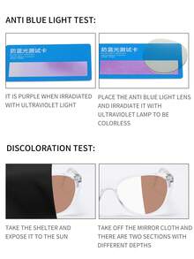 Unisex Computer/Gaming/TV/Phone Glasses With Cat Eye Frame, Plastic Transparent Glasses Frame, Light Glasses, Transparent Lens Turning To Light Brown, Fashion Optical Glasses Frame - Clear - View 6