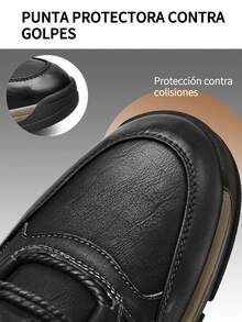 Zapatos de vestir con cordones para hombre,Zapatos Formales para Hombre Oxford de Vestir,Zapatos de Vestir Casuales para Hombre Oxfords Formales,Zapato Clásico para Hombre con Cordones en Acabado Piel,Negro/Marrón - Negro - Ver 6
