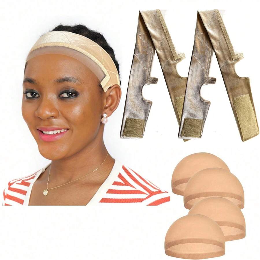 Banda ajustable antideslizante para pelucas de encaje con malla, adecuada para pelucas de encaje de mujer - Multicolor - Ver 1