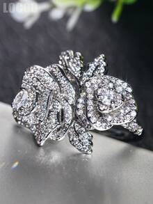 1 chiếc nhẫn Cubic Zirconia lãng mạn dành cho nữ, thích hợp làm quà tặng đám cưới, lễ đính hôn, kỷ niệm, tiệc tùng hoặc quà Valentine. - 1 # - Xem 3