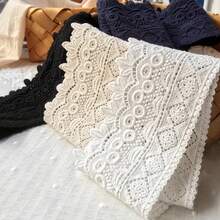1/5 Yard Vintage Embroidered Lace Trim - Bohemian Style Delicate Floral & Geometric Pattern Lace Edging, Suitable For Sewing, Bags, Home Decor - Durable Lace Trim For Crafting, Christmas Gift Wrapping, Frame Decoration, DIY Princess Canopy - Multicolor - View 5