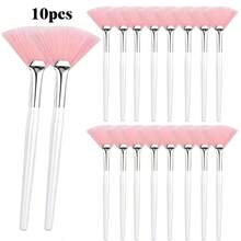 1/3/5/10/20pcs Fan-Shaped Makeup Brushes, Face Mask Application Brushes, Soft Cosmetic Skincare Tools, Acid Brushes For Beauticians, Suitable For Mud Masks, Toners, Creams, Spa Skincare Tools - Multicolor - View 16