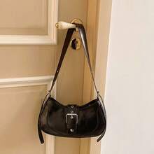 Women's Multipurpose Crossbody Shoulder Bag, Stylish, Elegant, Retro, Adjustable Strap - màu đen - Xem 9