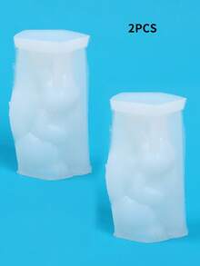 1/2pcs Easter Basket Rabbit Chocolate Mold, DIY Standing Rabbit Cake Mold, Pudding Silicone Mold - Transparent - View 9