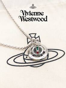 Vivienne Westwood New Petite Collection Mini Clear Ball Pilot Necklace Silver Tone, Brass - 銀色 - 查看 10