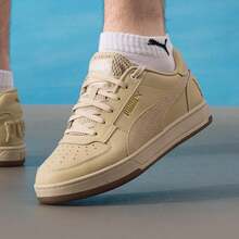 Puma Caven 2.0 Retro Club Unisex Casual Sneakers, Lightweight Comfortable Low-Top Soft Sole Everyday Shoes, 395082-05 - Off-white-off-white-gold - View 1