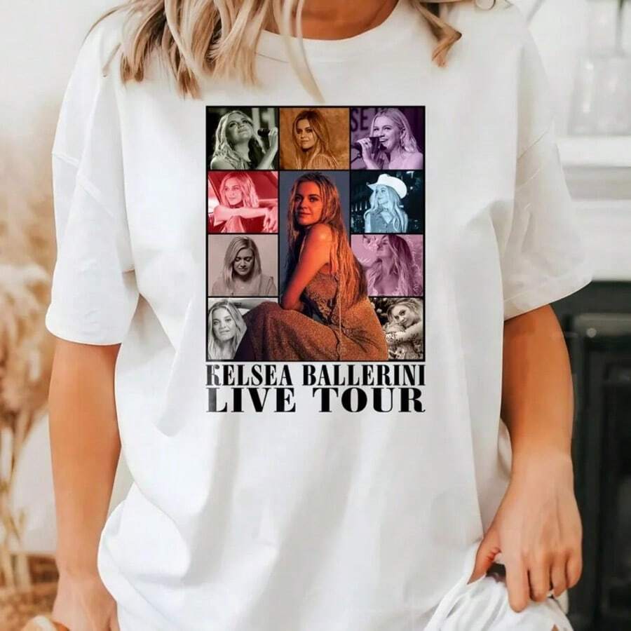 Kelsea Ballerini  Shirt, Kelsea Ballerini Tee, Kelsea Shirt, Music Tee, Concert Shirt, Kelsea Ballerini Fan Made Shirt - 白色 - 查看 1