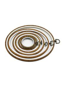 Vintage Wood Grain Embroidery Hoop, Available In Oval And Round Shapes, Suitable For Beginners And DIY Craft Enthusiasts, Applicable For Cross Stitch, Punch Needle, Fluffy Embroidery And Other Embroidery Crafts, Also Can Be Used As Wall Decor - Antique Embroidery Hoop - View 3