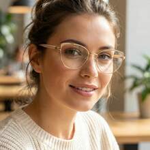 Elegant Party Style. Copper Alloy. No Glasses. All Seasons. Affordable Luxury In Geometric Style: Retro Black And Gold Eyeglass Frames With Gold Accents. - 金色 - 查看 1