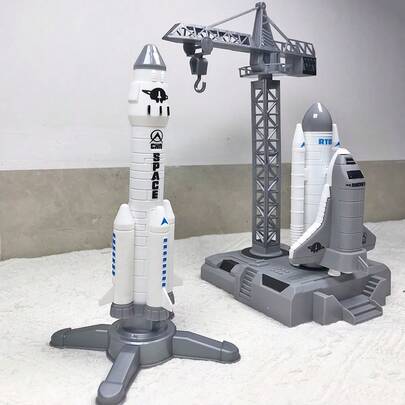 Raketenwerfer Raumschiff (manuell gestartete Rakete) Shuttle Spielzeug. Raumschiff Spielzeug Modell, das Kinder lieben, geeignet als Geschenk zum Geburtstag für Kinder
