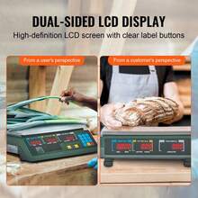 Electronic Price Computing Scale, 66 LB Digital  Weight Scales, LED Digital Commercial Food Fruit Meat Produce Counting Weight, For Retail Outlet Store, Kitchen, Restaurant Market, Farmer - 綠色 - 查看 5