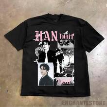 K-pop grupo temático de hombre Camiseta Retro Errante Niños Han Hazlo Es Camiseta, Stray Niños Hazlo Es Camiseta, Stray Niños Concierto de Gira Mundial dominATE:celebrar Camiseta, SKZ Es Toca Sudadera Unisexo Camisetas pareja trajes, conjuntos infantil Camisetas Coreano moda superiores, niños Camisetas padre-hijo Camisetas familia Camisetas cumpleaños regalos, vacaciones regalos, regalos para K-pop aficionados. tops para adolescentes ropa de niña Y2K K-pop - Negro - Ver 7