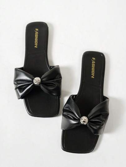 Women's Fashion Flat Open Toe Slippers, Versatile Ladies' Sandals For Spring/Summer, Non-Slip Beach Slide Sandals