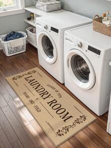 DAJIANG 1PC-Modern Laundry Room Floor Mat, Soft Channel Mat, Entryway Rug, Kitchen Floor Mat, Machine Washable, Dustproof Letter Carpet, Home Decoration Festival Room Decor. - Flannel Floor Mats, Living Room Rugs, Bedroom Rugs, Washable Rugs, Shag Rugs, Cozy Rugs, Soft On Feet, Home Decor Rugs, Adds Warmth, Stylish Rugs, Valentine's Day Decor, Valentines Decor - Welcome Mats, Entrance Mats, Outdoor Doormats, Absorbent Mats, Keeps Dirt Out, Front Door Mat, Cute Doormats, Easy Clean Mats, Kitchen Mats For Floor, Kitchen Rugs, Kitchen Deccor - 彩色 - 查看 3