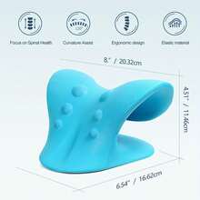 Neck Stretcher,Neck Hump Corrector,Neck And Shoulder Relaxer Cervical Traction Device Pillow For Muscle Relax And TMJ Pain Relief (Blue) - 1 - Xem 4
