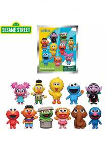 Monogram 1PC Officially Licensed Blind Box Surprise Box 3D Figurine Bag Clip Charms Elmo Bert Cookie Monster Backpack Decor Anime Collector Kering Birthday Holiday Gift - Multicolor - View 9