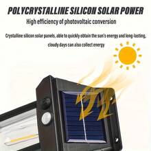 LiHangStar 1/2/4/8pcs Outdoor Solar Wall Lights With Motion Sensor, 3 Lighting Modes Solar Flood Lights, Suitable For Yard, Outdoor, Porch, Driveway, Garage, Street, Emergency Use - Solar-powered Sensor Wall Lamp - View 11