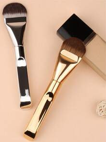 1支舌形粉底刷 - 超薄无痕粉底 - 平头粉底刷 - 特殊形状扇形化妆工具 - 美妆工具 - 美妆神器，专业全套化妆工具 - 彩色 - 查看 2