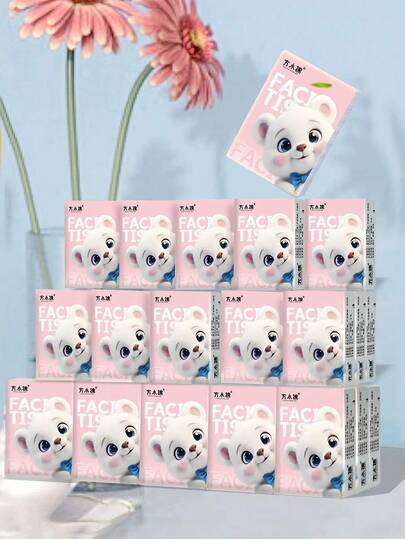 5/10/20/30pcs Mini Handkerchief Tissue Paper, Portable Napkins, Cute Cartoon Packaged Tissue Paper Suitable For Students, Office Workers, Outdoor Travel