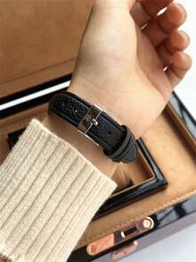 1pc Pablo Raez Vintage Style Women's Watch, Charming Silver-Tone Ladies Wristwatch, Top Brand New Luxury Stainless Steel Ladies Watch Accessory - Bạc - Xem 10