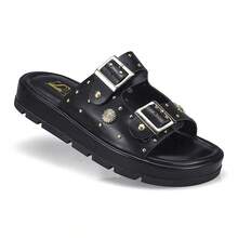 Women's Sandal, Flat Shoe, Rhinestone Papete, Fashionable, Comfortable, 052-040 - 黑色 - 查看 1