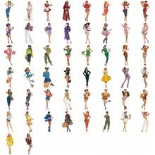 50 miếng dán hình cô gái phong cách Pop Art cổ điển - Hình dán PET trong suốt chống thấm nước dùng cho sổ tay, đàn guitar, vở ghi chép, đồ dùng làm album ảnh, văn phòng phẩm, hình dán ngộ nghĩnh cho Kindle. - 50 CÁI - Xem 3