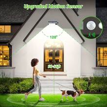 LiHangStar Outdoor Solar Powered Motion Sensor Wall Light, IP65 Solar Powered Light With Motion Sensor And Remote Control, Solar LED Light Strip, Suitable For Indoor/Outdoor, Yard, Street Area Lighting, Porch, Balcony - 1 Solar Panel With 1 Light - View 8