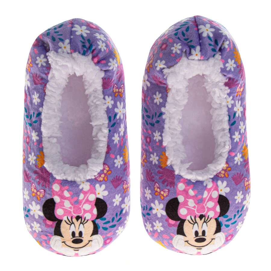 Disney Slippers For Girls Design Comfortable Cozy Indoor Soft (Toddler Sizes 5-10, Little Kid Sizes 11-12) - Màu tím - Xem 1