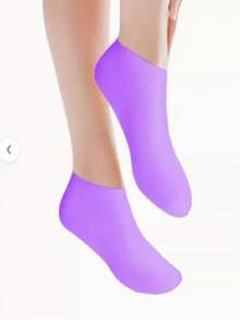 2 piezas Calcetines de silicona hidratantes, calcetines de gel exfoliante y reparador de talones agrietados, protectores de pies anti-sequedad y grietas - 1 par - Ver 5