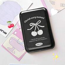 1pc Cherry Bow Leather Magnetic Wireless Charging Magsafe Card Holder Phone Case Compatible With IPhone 17 Pro/16 Pro Max, 15/14/13/12/11 - Multicolor - View 4