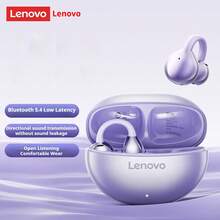 Lenovo-TA410 是一款新型骨传导运动耳夹式耳机，具有超长续航时间和高品质音效。 - 紫色 - 查看 1