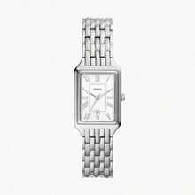 Đồng hồ nữ Fossil Raquel Quartz, mặt số vuông, vỏ thép không gỉ, mặt kính pha lê, đường kính vỏ 26mm, quà tặng cho nữ ES5221 - Trắng + Bạc - Xem 8