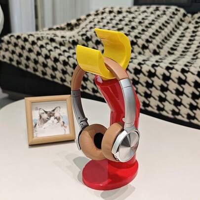 1pc Building Block Headphone Stand, Unique Building Block Design, Fashionable And Practical, Cool Desktop Accessory