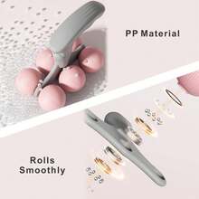 1个六轮手动按摩滚轮，肌肉筋膜放松滚轴棒，缓解疼痛，全身肌肉组织淋巴引流按摩工具，适用于健身、瑜伽、普拉提后肌肉放松。 - 彩色 - 查看 6