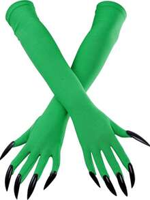St. Patrick's Green Claw Covers - With Long Nails And Claws - Role-Playing Costume (1 Set) - Multicolor - View 7