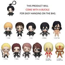Crunchyroll Chaveiro Oficial de  em Embalagem Surpresa (1 unidade) - Chaveiro 3D de Espuma com Personagem em Embalagem Surpresa, Puxador de Zíper, Acessório para Mochila, Item Colecionável, Presente de Dia dos Namorados - Armin, Eren, , Mikasa, Reiner, Sasha, Jean, Hange, Annie - Multicolorido - Ver 7