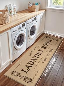 DAJIANG 1PC-Modern Laundry Room Floor Mat, Soft Channel Mat, Entryway Rug, Kitchen Floor Mat, Machine Washable, Dustproof Letter Carpet, Home Decoration Festival Room Decor. - Flannel Floor Mats, Living Room Rugs, Bedroom Rugs, Washable Rugs, Shag Rugs, Cozy Rugs, Soft On Feet, Home Decor Rugs, Adds Warmth, Stylish Rugs, Valentine's Day Decor, Valentines Decor - Welcome Mats, Entrance Mats, Outdoor Doormats, Absorbent Mats, Keeps Dirt Out, Front Door Mat, Cute Doormats, Easy Clean Mats, Kitchen Mats For Floor, Kitchen Rugs, Kitchen Deccor - 彩色 - 查看 7