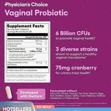 Physician's Choice Vaginal Probiotic - Odor Control, PH Balance & Daily Feminine Health Support With Cranberry And Prebiotics For Women - 100g - 查看 5