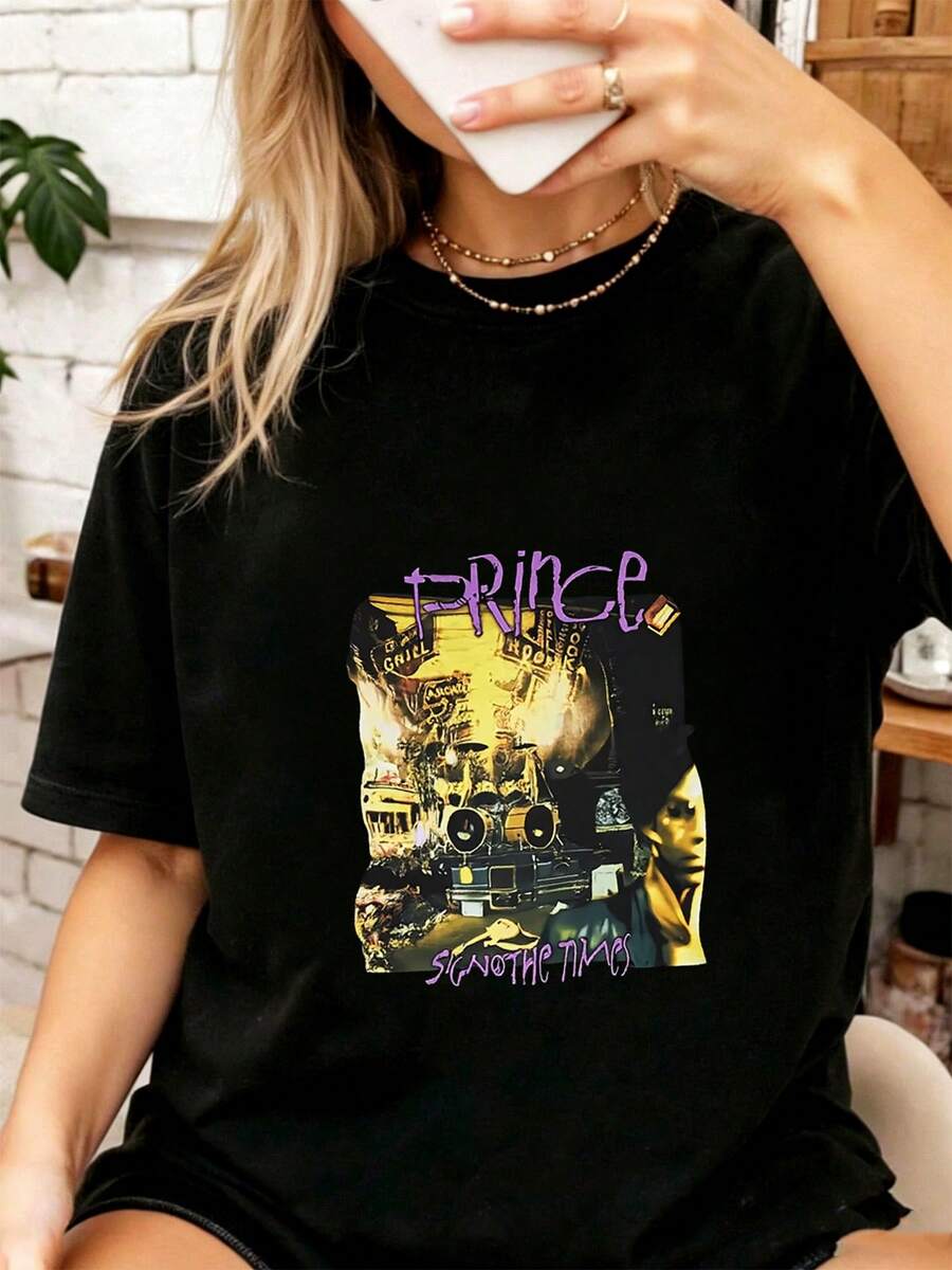 Women T-Shirts - 黑色 - 查看 1